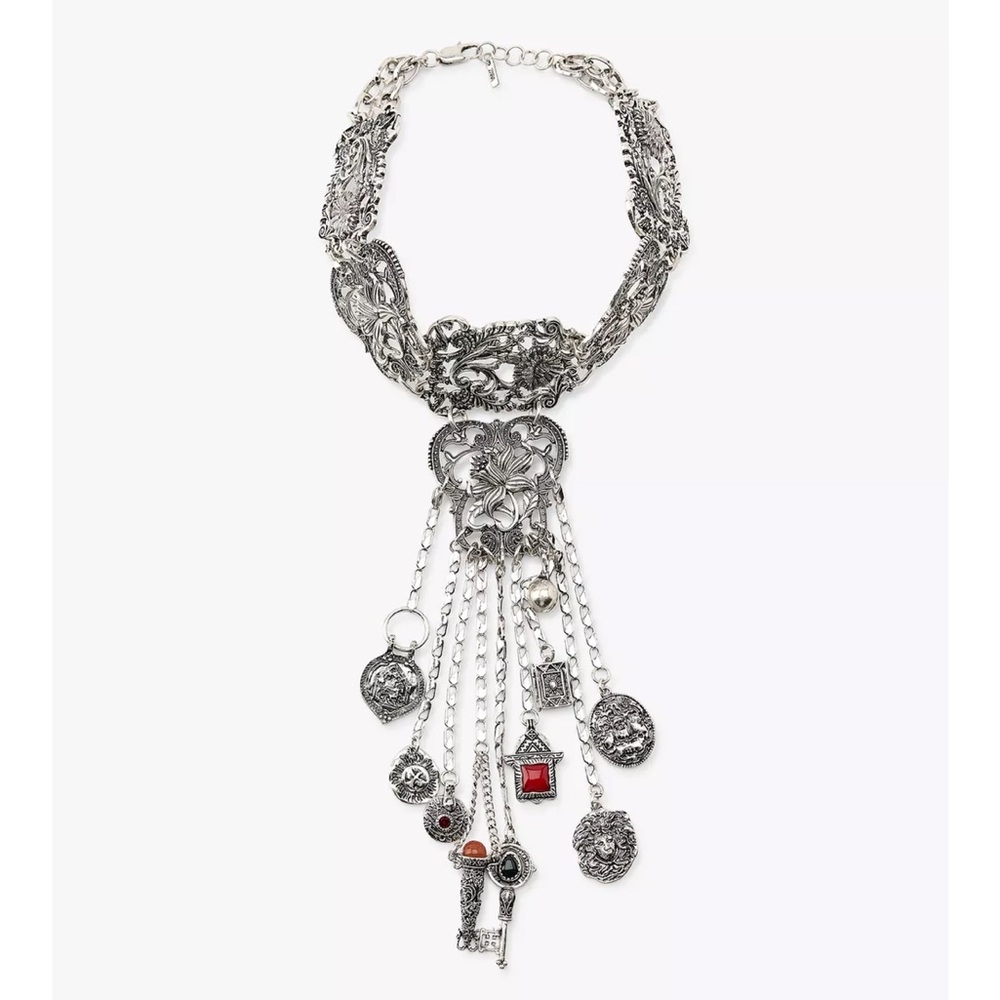 Zara NWT flower charm choker necklace 4548/099 - Picture 2 of 8